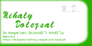 mihaly dolezsal business card